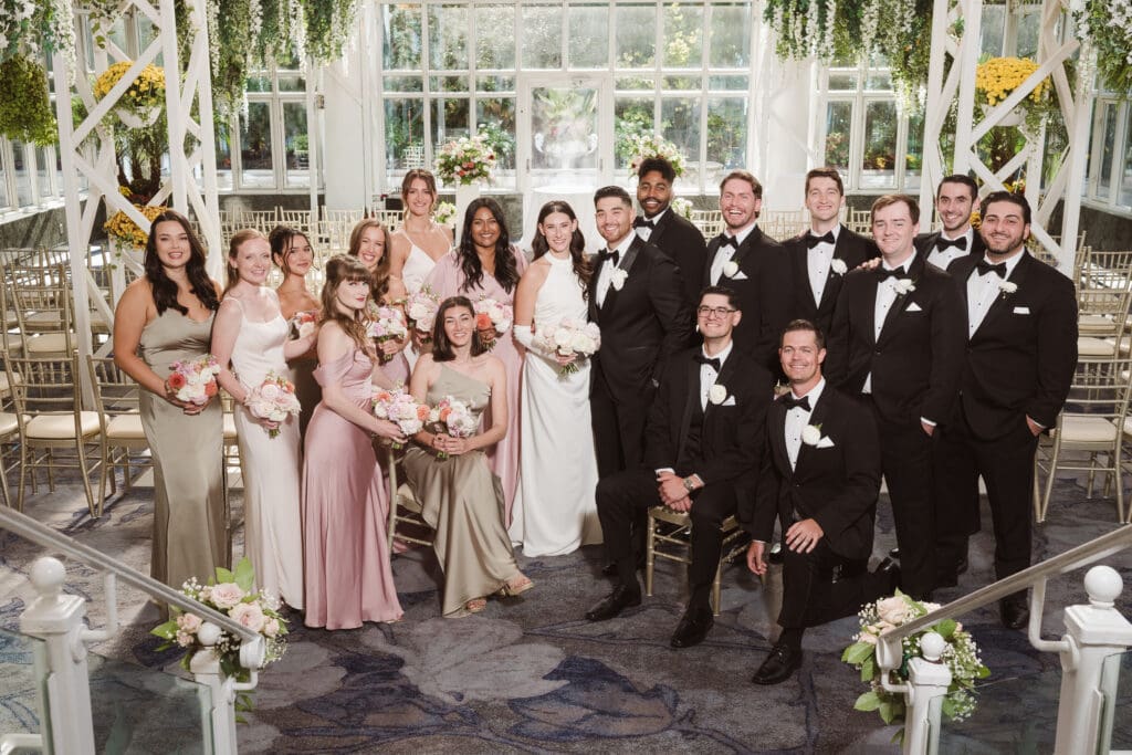 group photos in conservatory