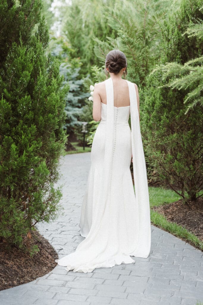 curved tree path for wedding photos at park loft nj