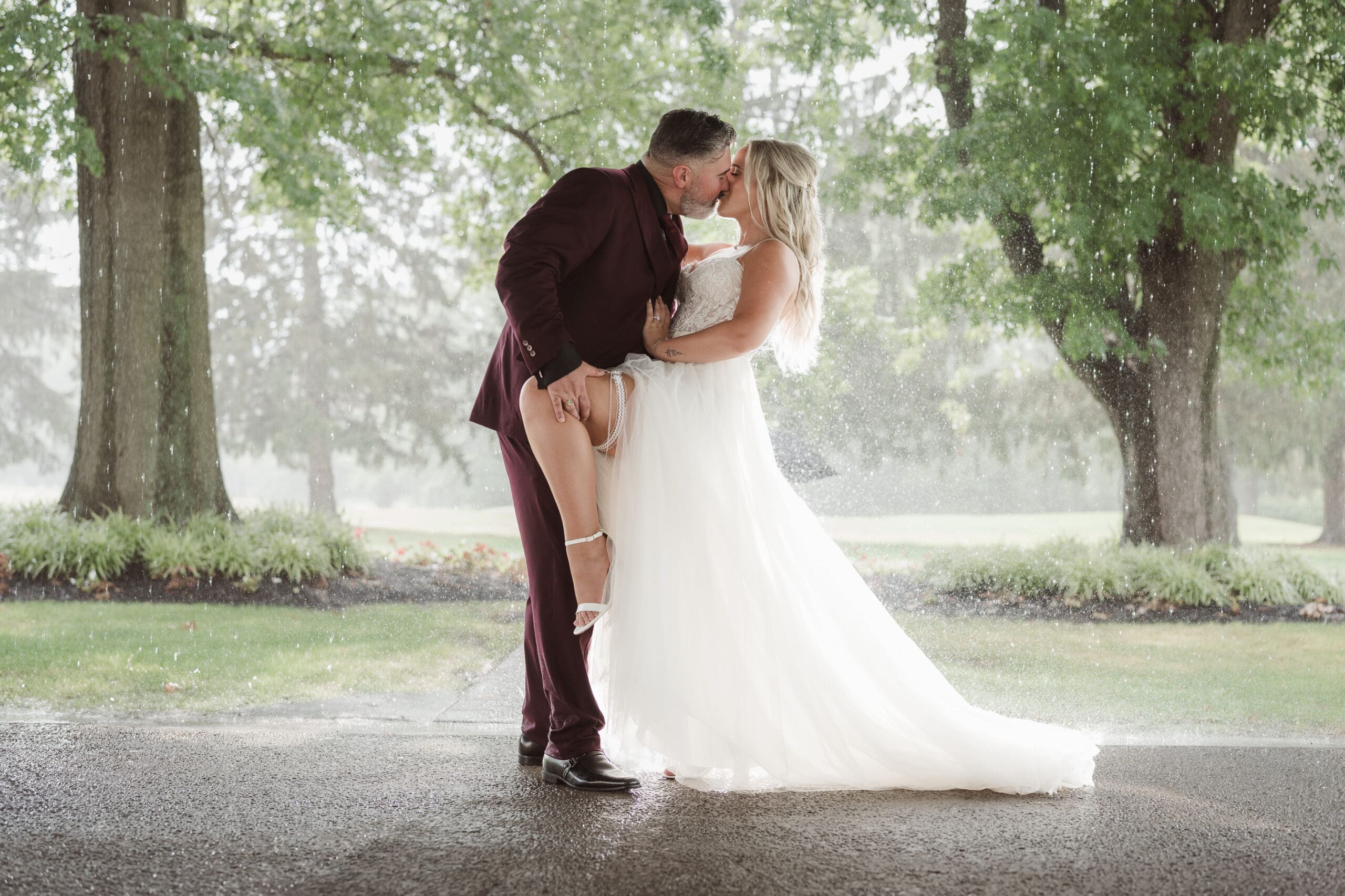 rain on wedding day photo