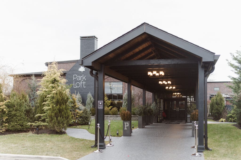 front of park loft wedding venue