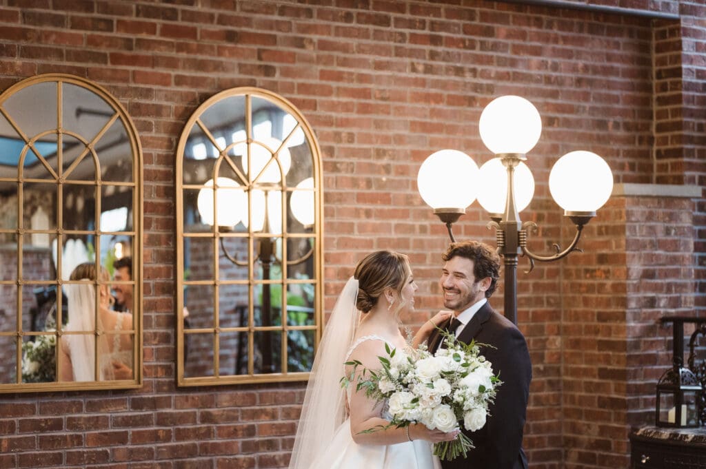 cocktail hour room at Park Loft for wedding photos