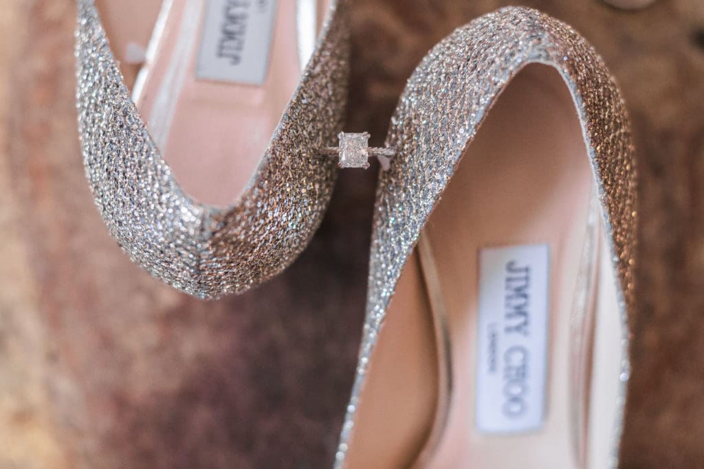jimmy-choo-wedding-shoes-with-wedding-emerald-ring