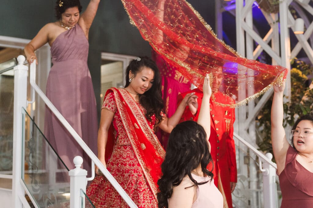 red-dress-south-asian-bride-wedding-the-madison-hotel-nj