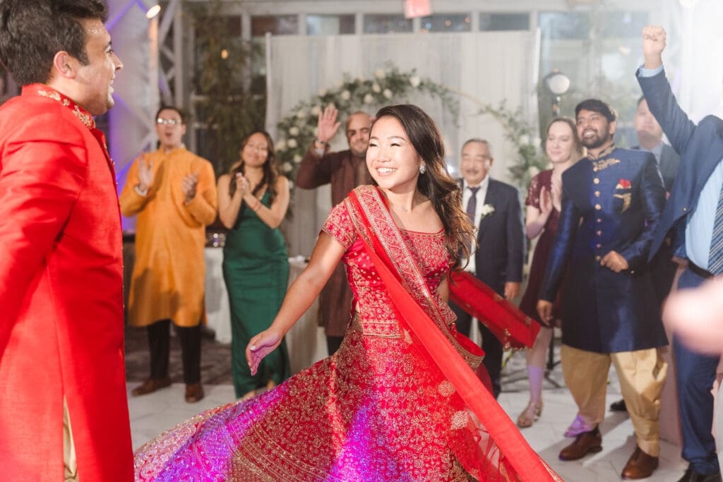 red-dress-south-asian-bride-wedding-the-madison-hotel-nj