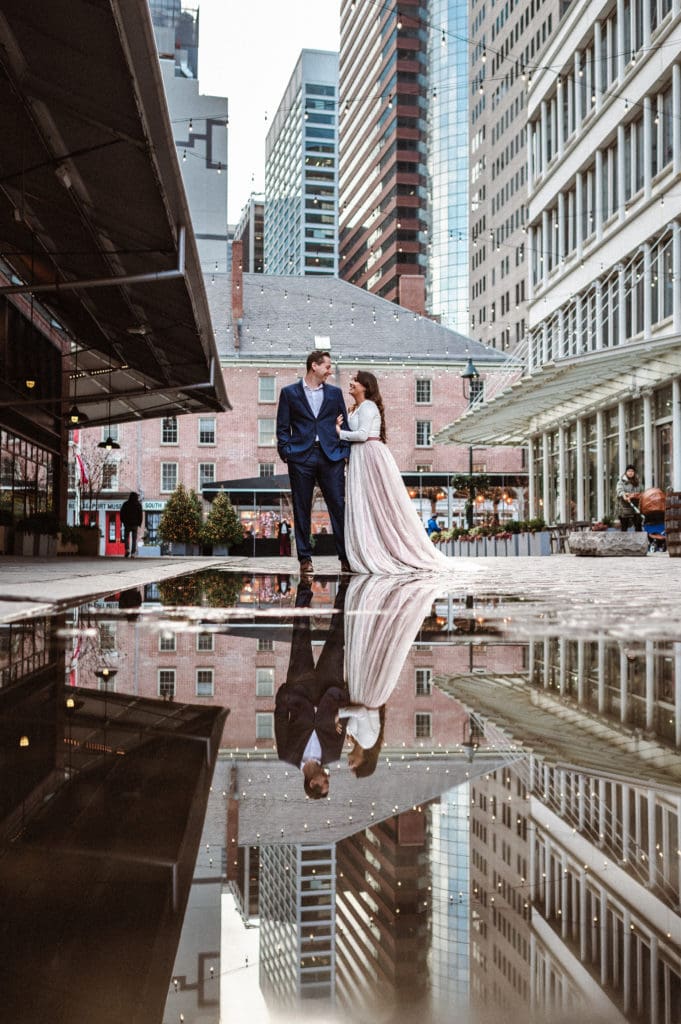 seaport-nyc-reflection-engagement-photo-creative-romantic-by-suess-moments-photography