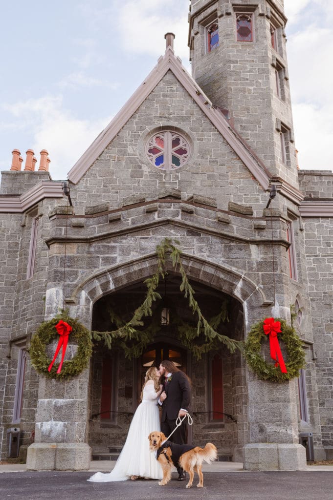 dog-on-wedding-day-portrait-outside-whitby-castle-ny-suess-moments-wedding-photographer