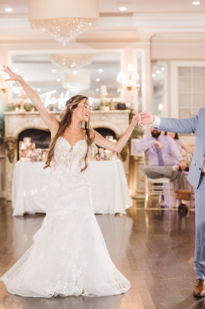 indoor-wedding-reception-photos-with-the-disney-couple-on-wedding-day-at-the-briarcliff-manor-ny