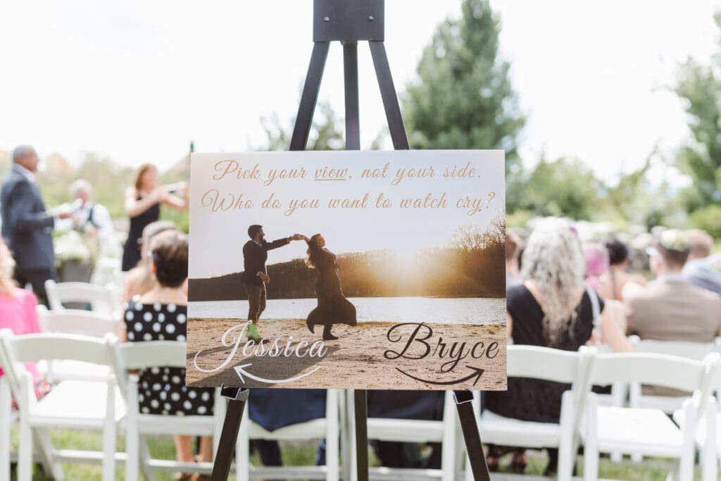wedding-welcome-sign-with-engagement-photo