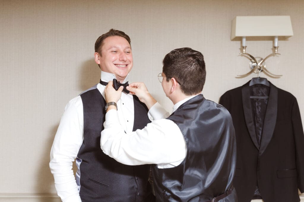 where the groom gets ready at the madison hotel