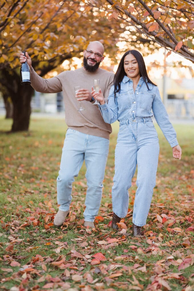 engagement-photo-with-dogs-at-fall-time
