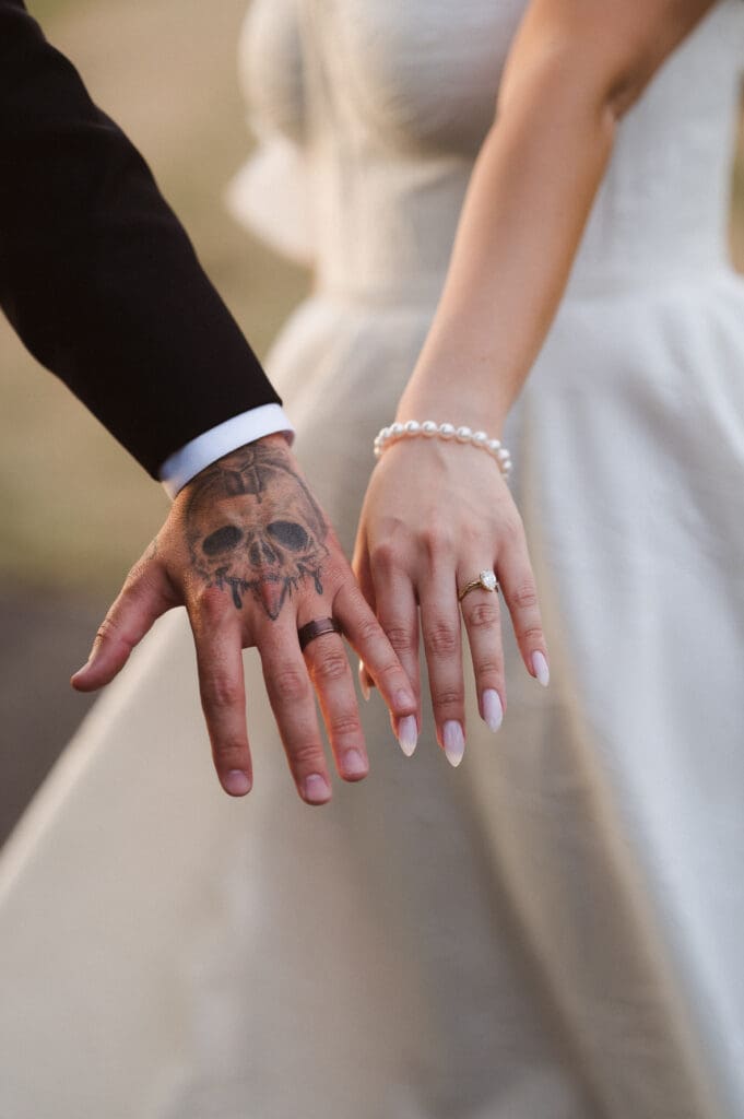 just-married-rings
