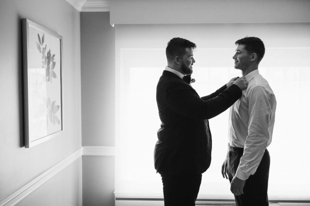 where the groom gets ready at the madison hotel