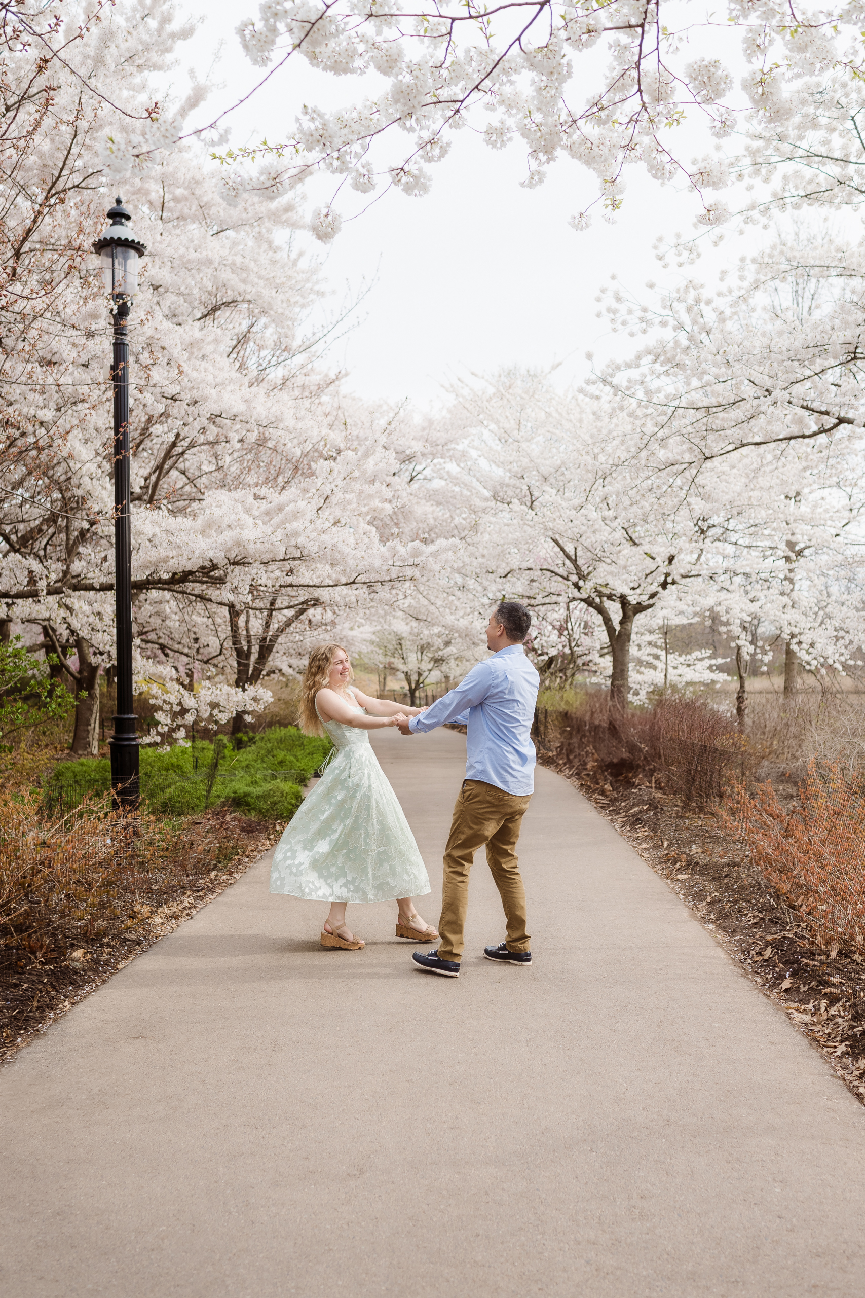 dancing-at-branch-brook-park-nj-engagement-photo