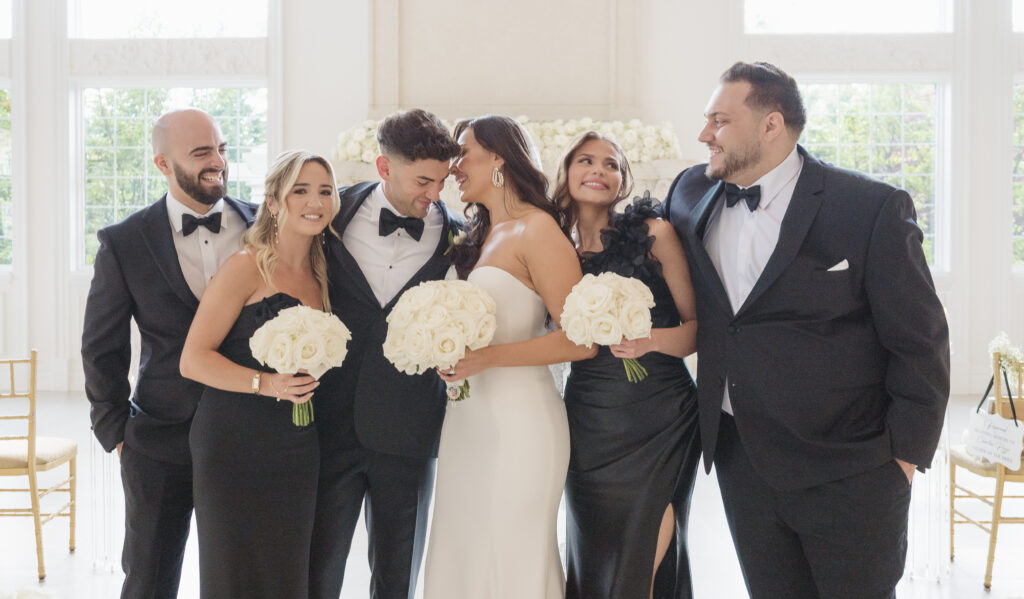 candid wedding party photos at the estate at florentine gardens