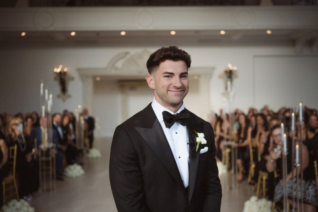 groom entrance at wedding ceremony