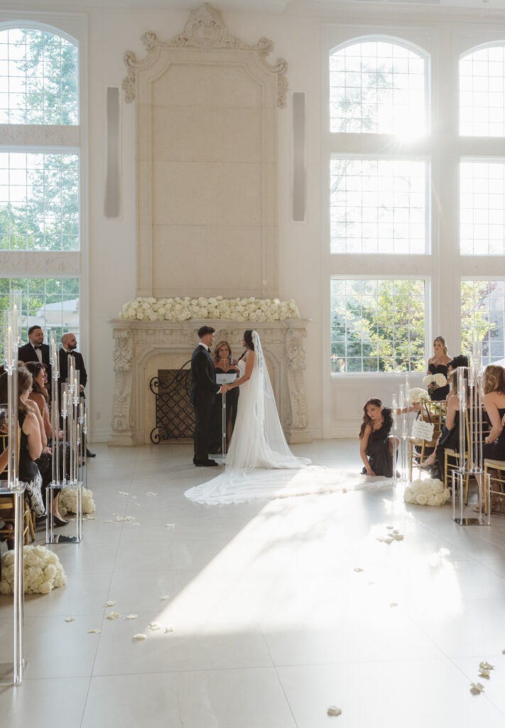 wedding ceremony at the estate at florentine gardens nj by suess moments photographer