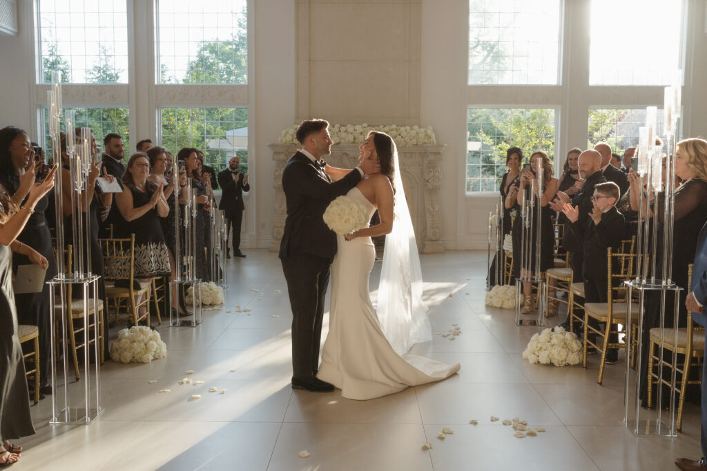 wedding ceremony at the estate at florentine gardens nj by suess moments photographer