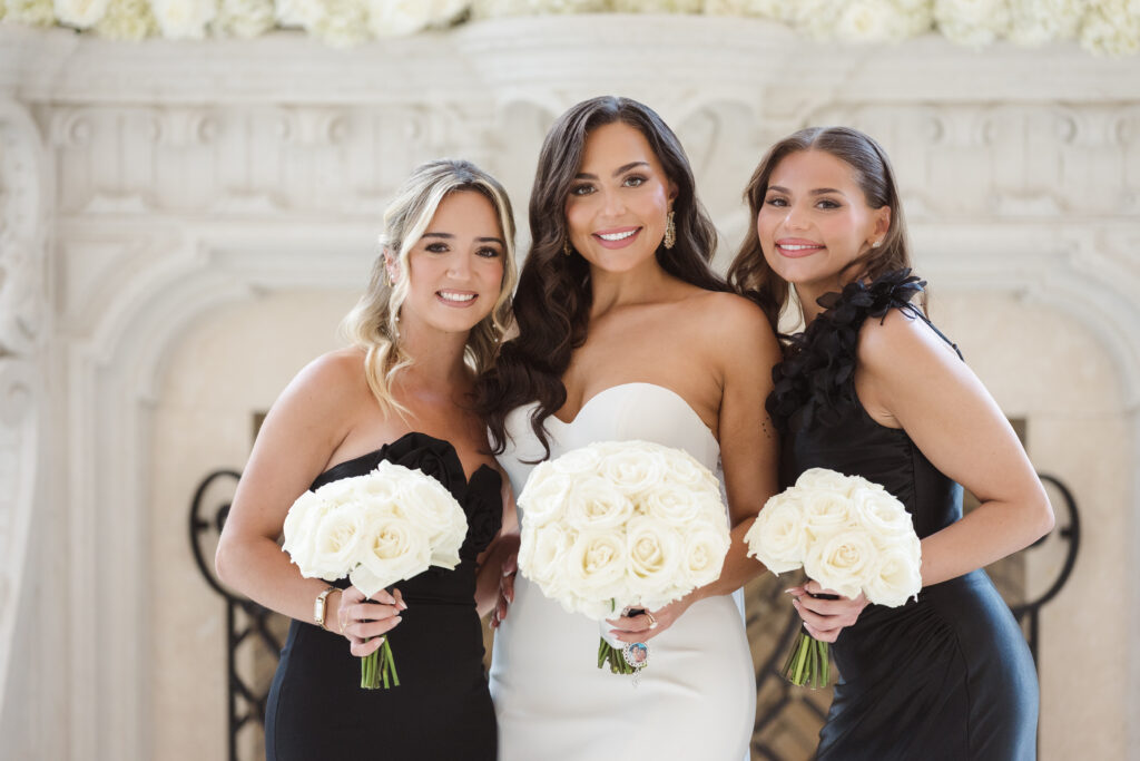 bridesmaid photo with the bride traditional