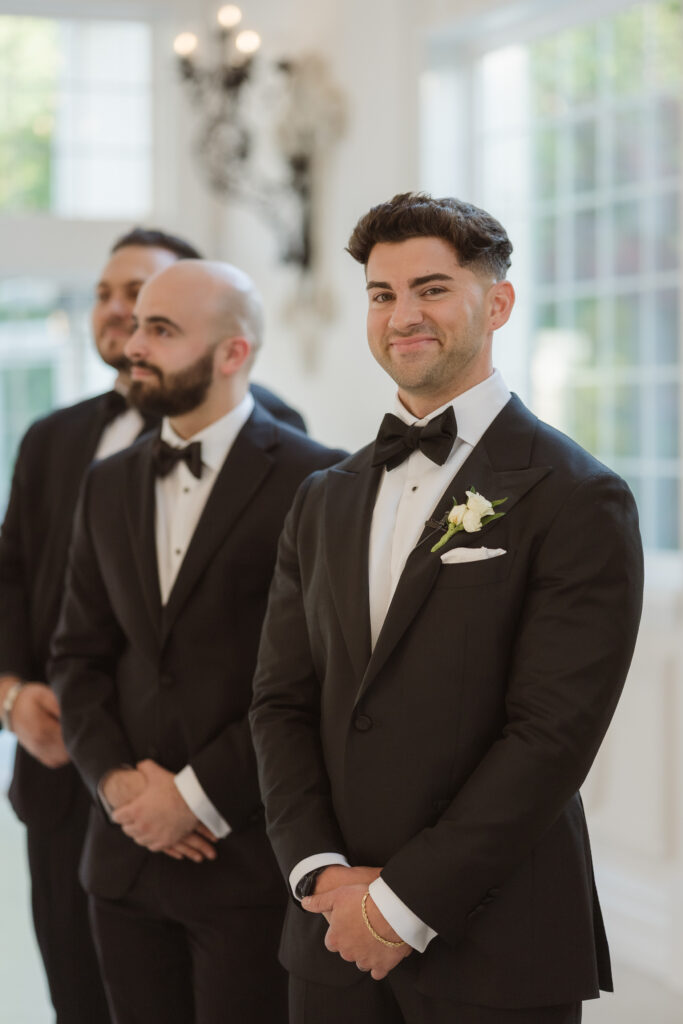 wedding ceremony at the estate at florentine gardens nj by suess moments photographer