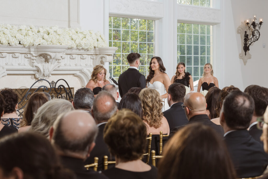 wedding ceremony at the estate at florentine gardens nj by suess moments photographer