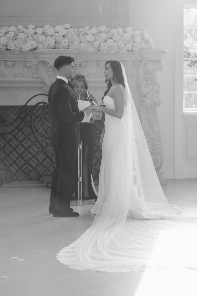 wedding ceremony at the estate at florentine gardens nj by suess moments photographer