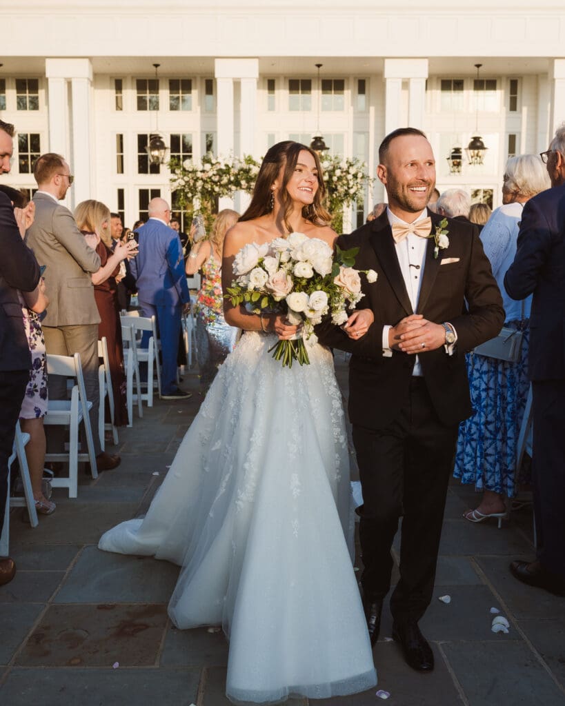 outdoor wedding ceremony at the ryland inn nj by suess moments photography