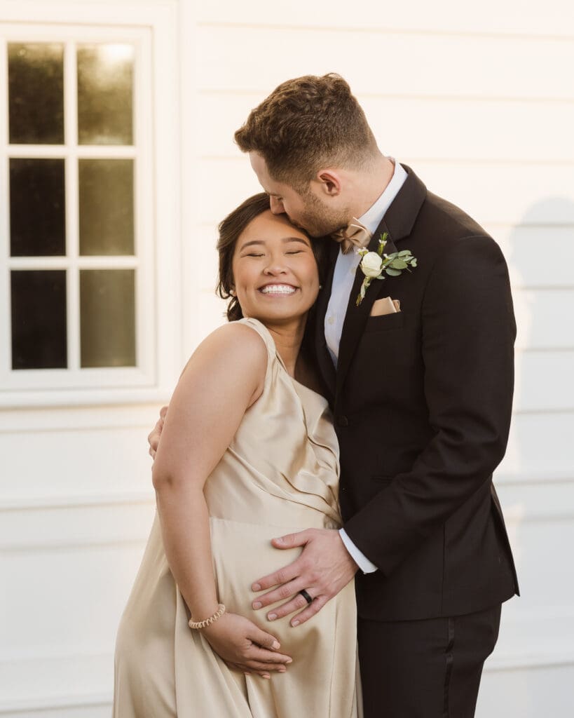 couples portrait on wedding day