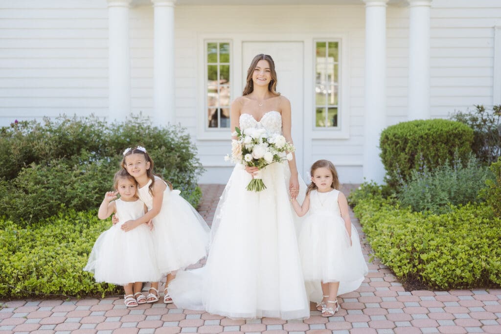 flower girls with the bride