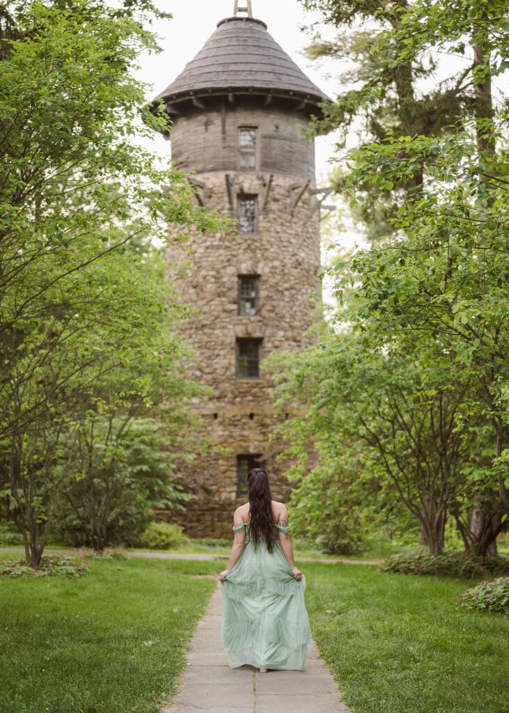 repunzel tower at the cross estate gardens nj