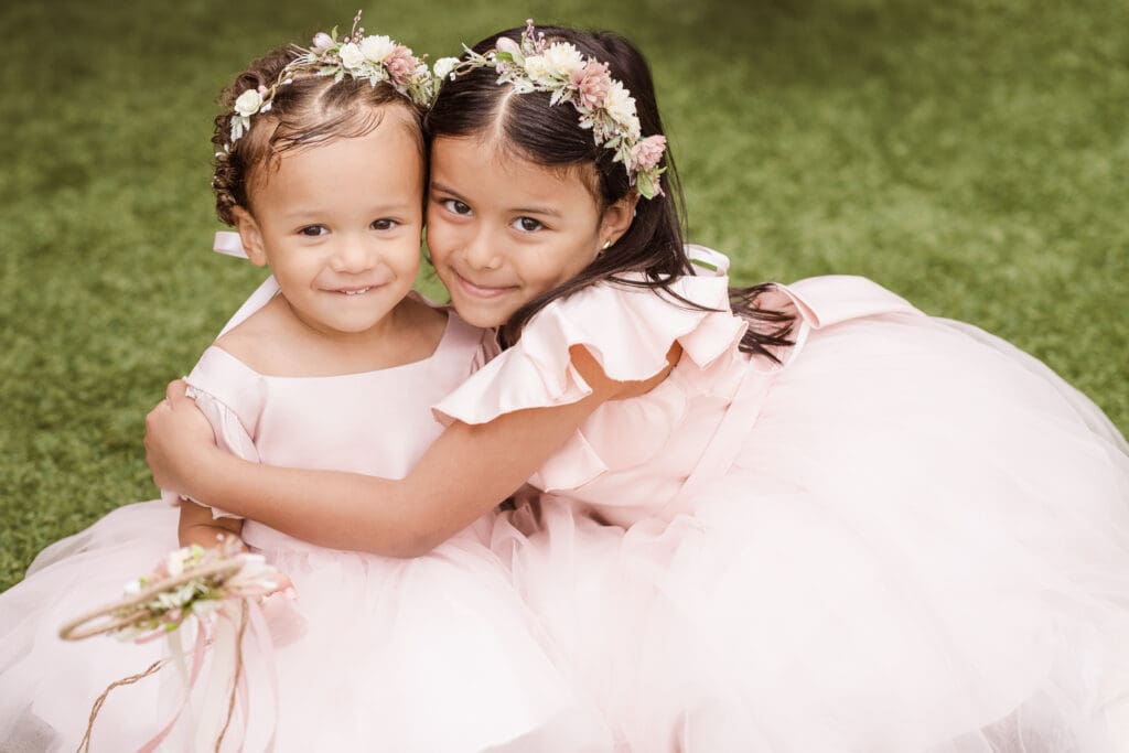 flower girl hugs