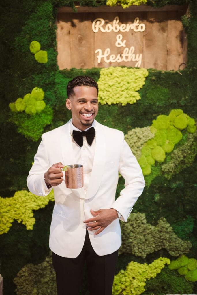 photobooth backdrop at the reserve perona farms wedding venue