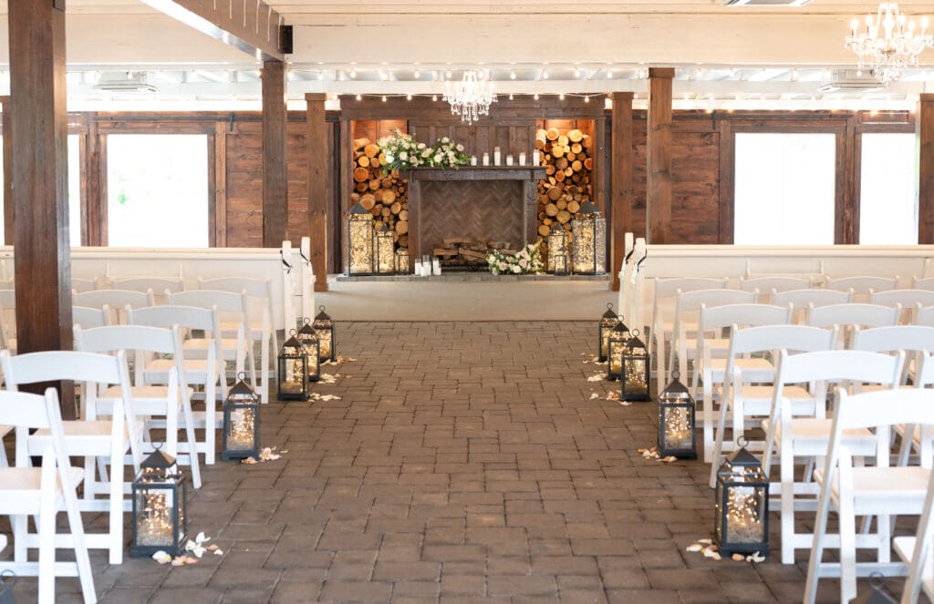 the barn ceremony at the hamilton manor nj
