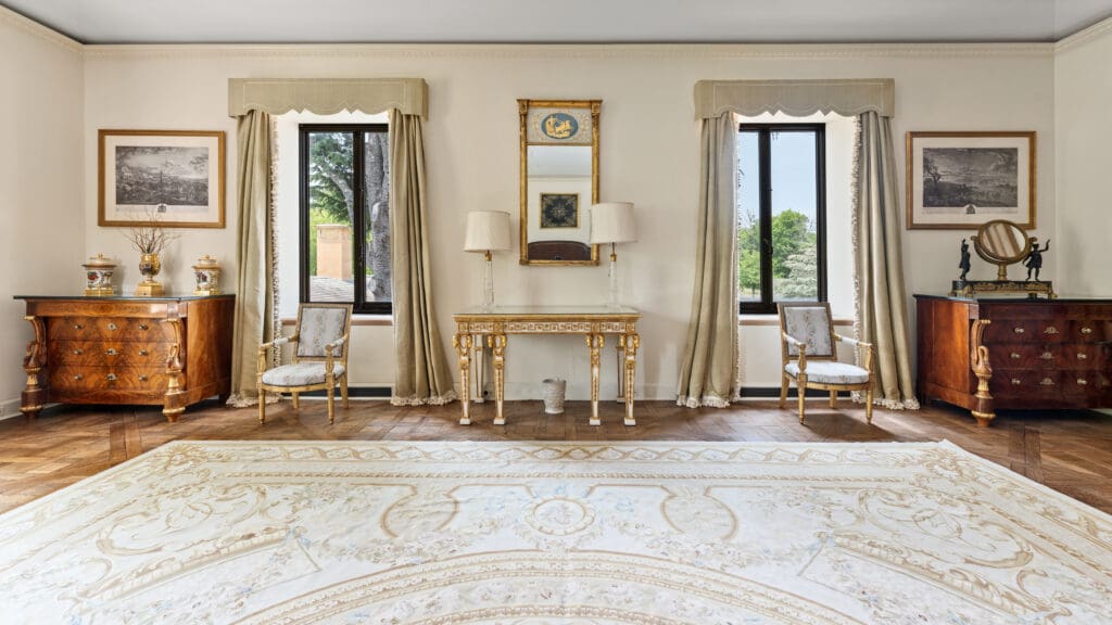 Prince Albert bridal suite and overnight accommodations at Jasna Polana NJ wedding venue