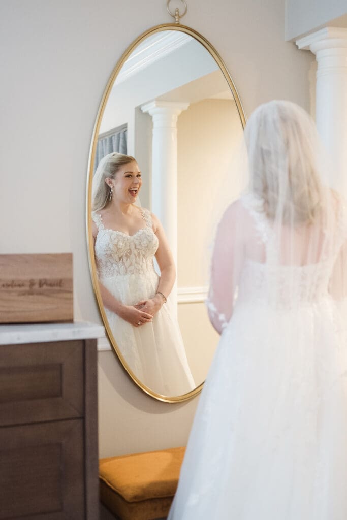 where to put on your dress for bridal prep photos at the madison hotel nj
