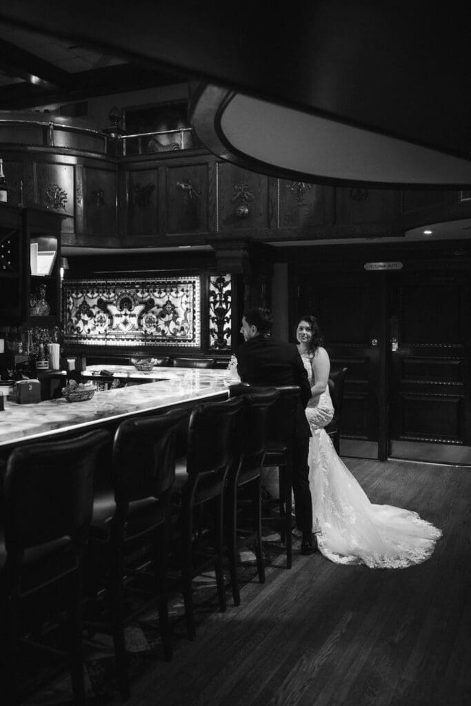 rods steakhouse bar madison hotel wedding photos