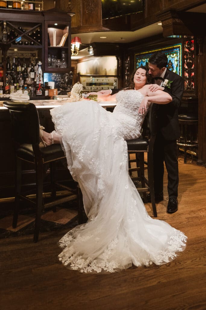 rods steakhouse bar madison hotel wedding photos