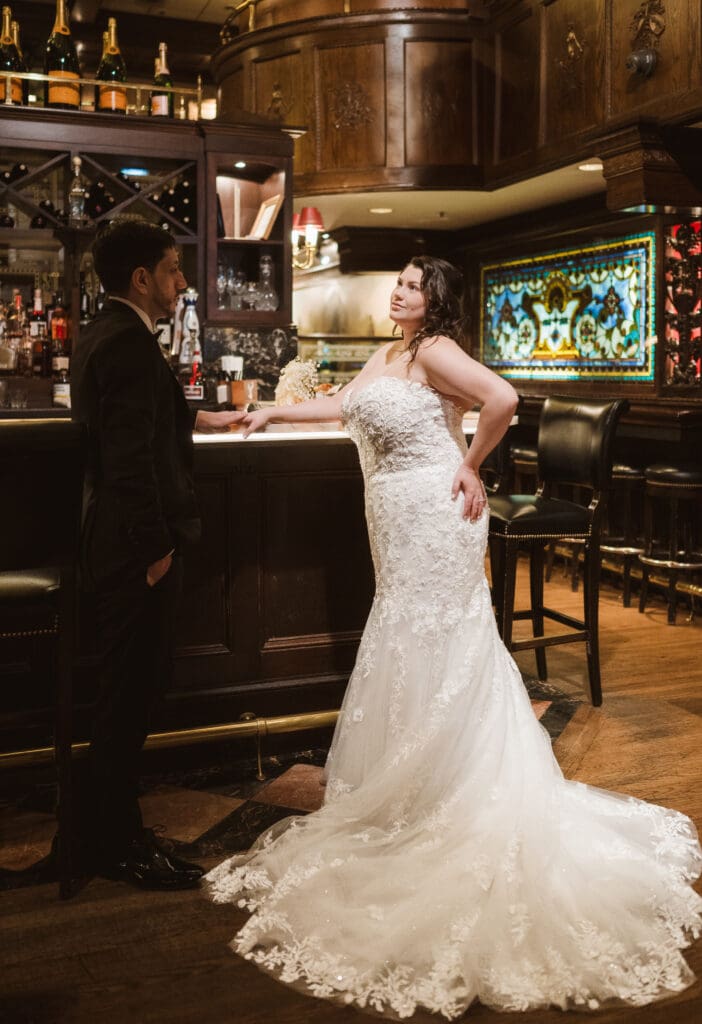 rods steakhouse bar madison hotel wedding photos