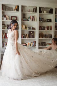 bridal portrait in childhood home
