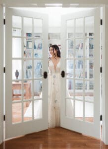 bridal portrait in childhood home