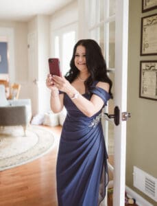 first look bride and dad - moms reaction