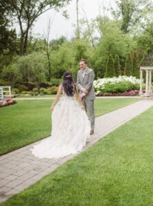nj wedding photographer suess moments photo of first look at the hamilton manor nj