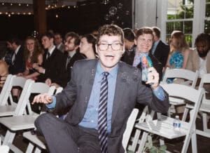 bubble exit at wedding ceremony