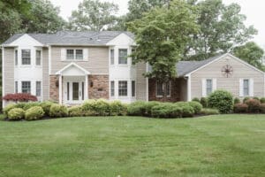 bride getting ready childhood home