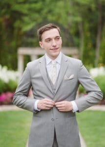 groom portrait candid