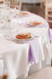 purple whimsical theme wedding decor at the hamilton manor