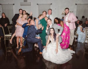 table dash fun photos at the wedding reception