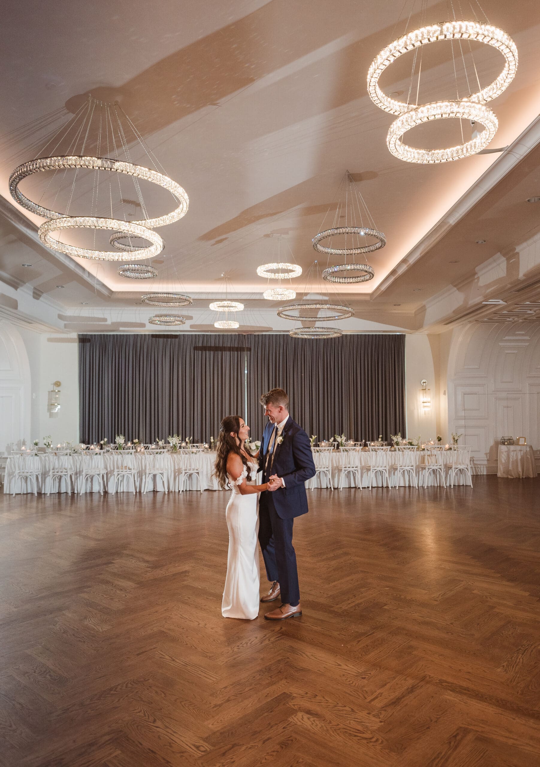 the ballroom reception at tillinghouse new jersey whimsical wedding photos by suess moments