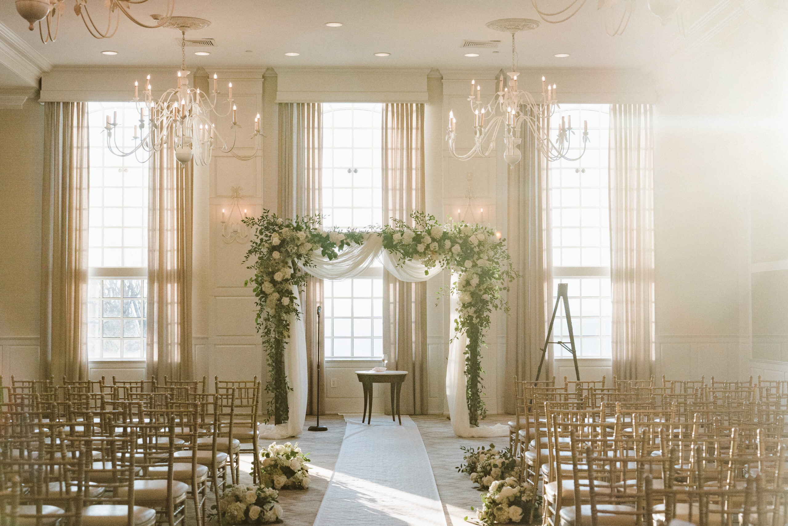 jewish wedding ceremony indoors at crystal springs nj