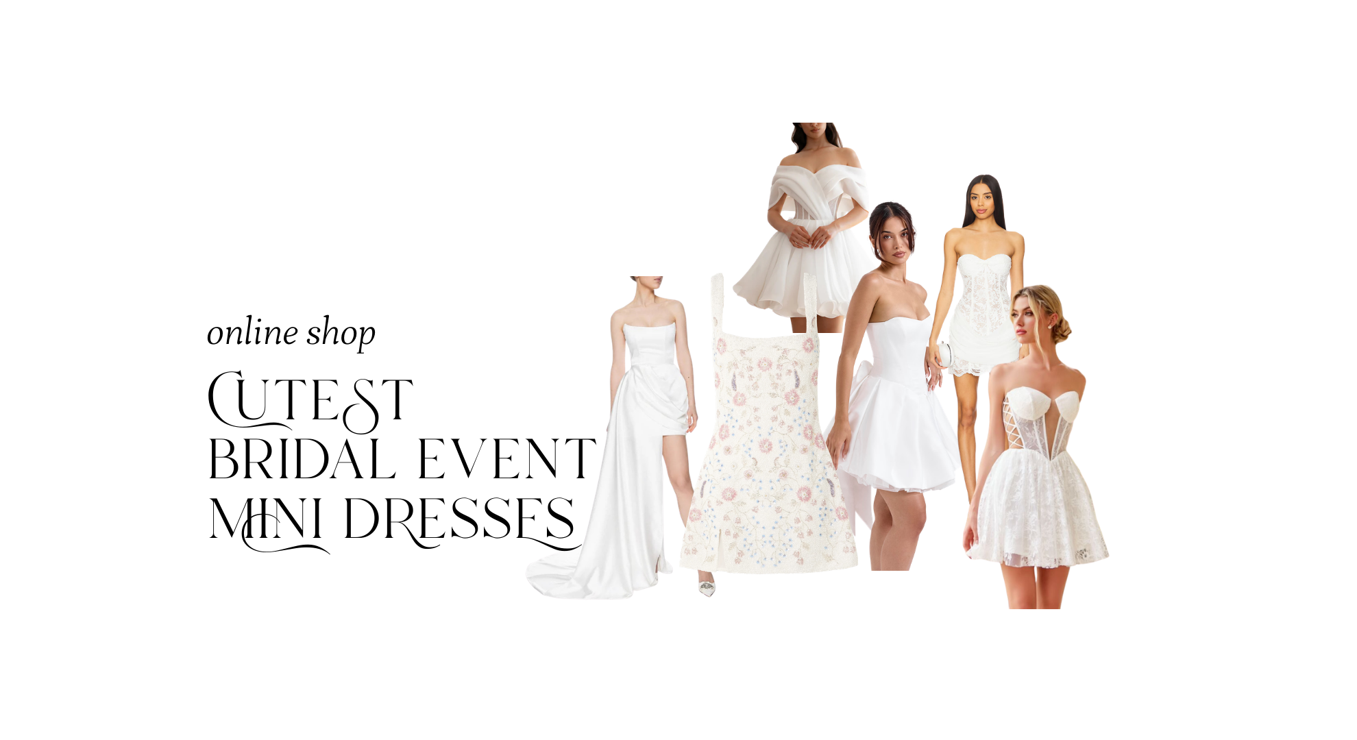 online shop bridal event mini dresses with corset style