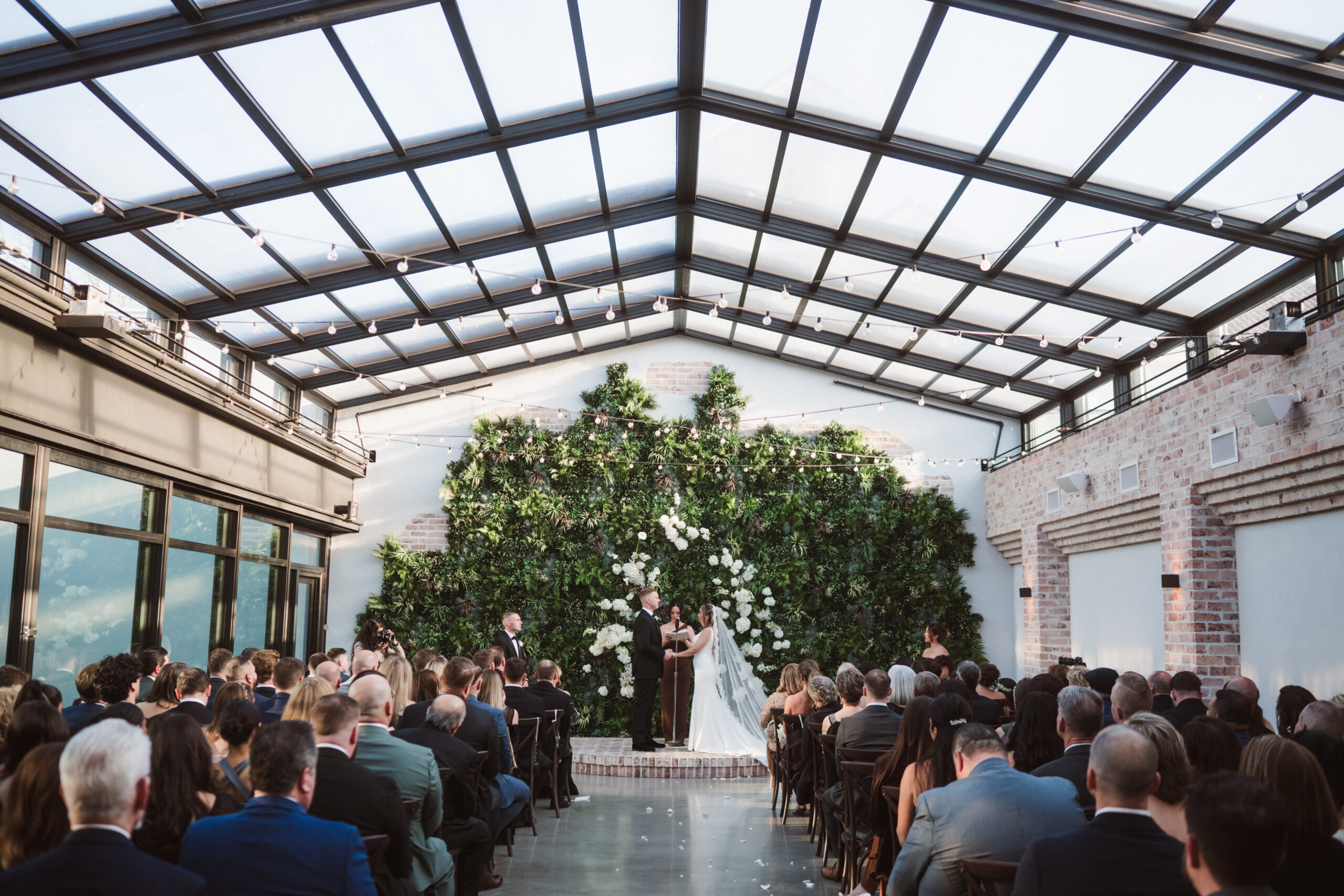 true to color wedding photos at the ceremony at perona farms the refinery
